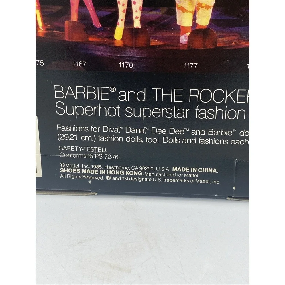 VTG 1985 Barbie and the Rockers Fashion 2791, Unpunched Package NIB  1980's Neon
